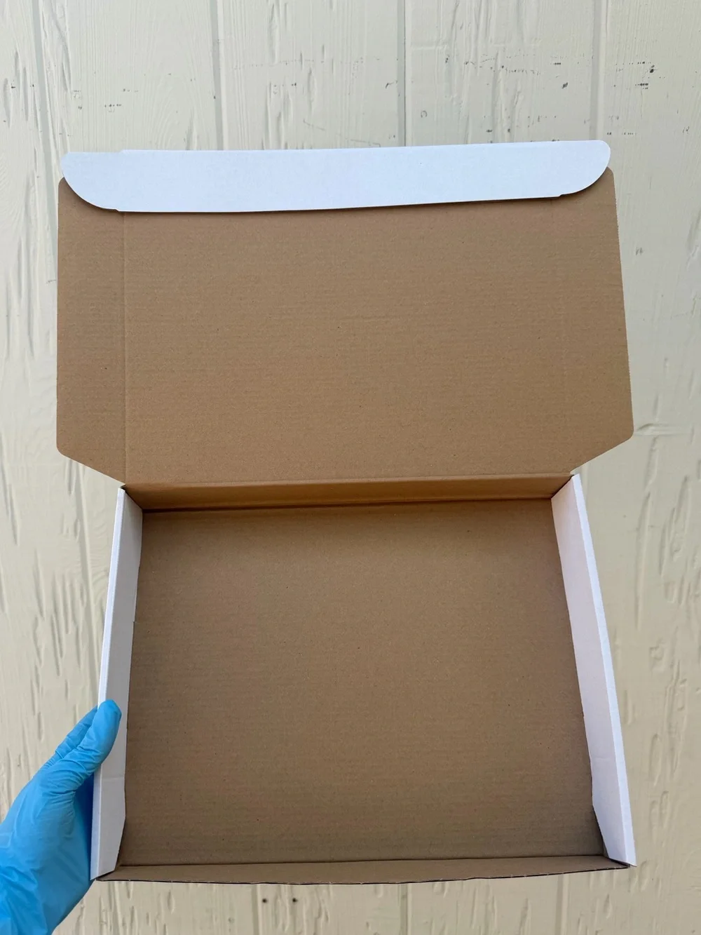 13x10x2 Shipping Boxes Set of 12, White Corrugated Cardboard Mailer Box